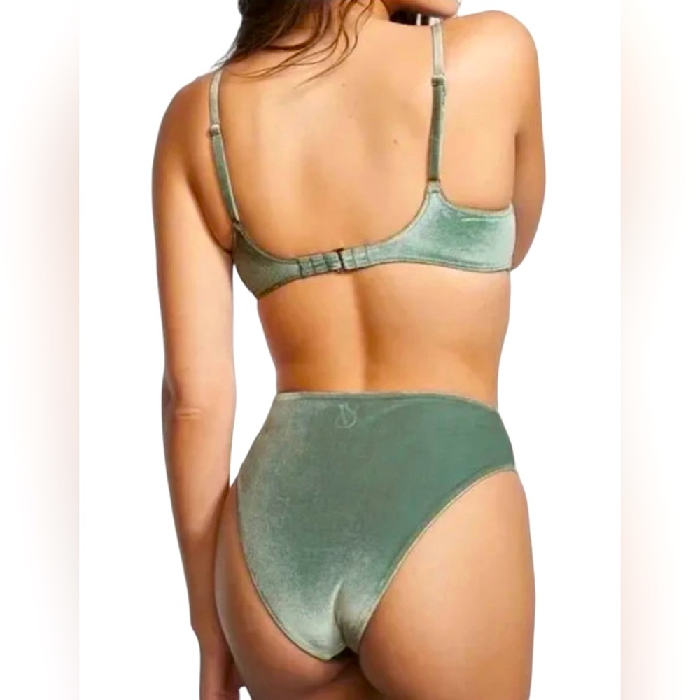 Victoria’s Secret Swim Scoop top Velvet & High Waist bottom Set Medium - Picture 3 of 10